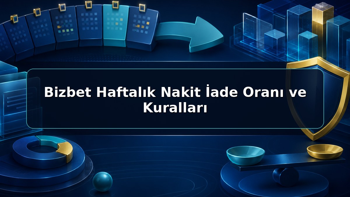 Bizbet Haftalık Nakit İade Oranı ve Kuralları hakkında açıklayıcı Bizbet görseli